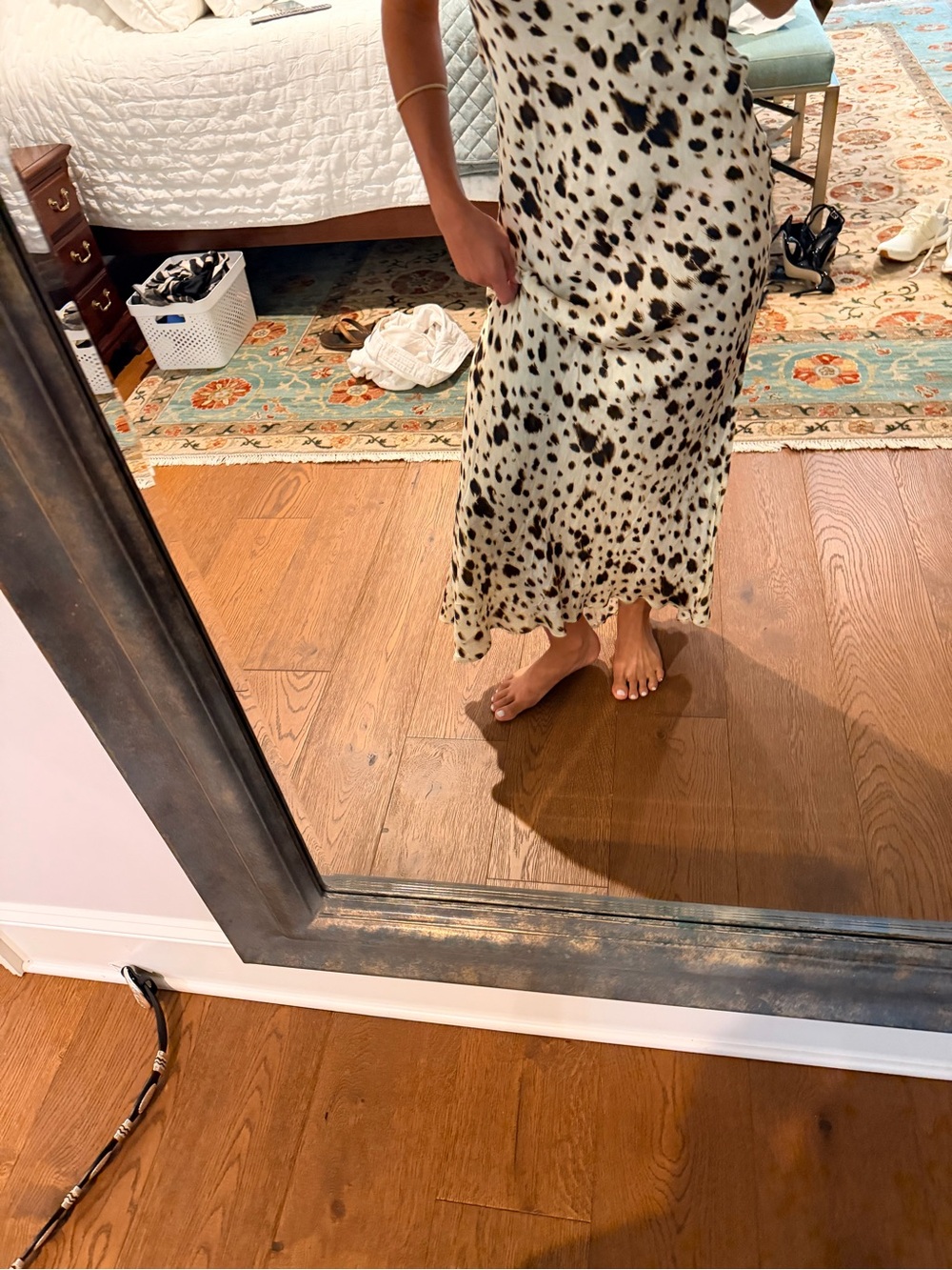 Leopard Spot Slip Dress - Cream and Black .massimodutt - Picture 8 of 9